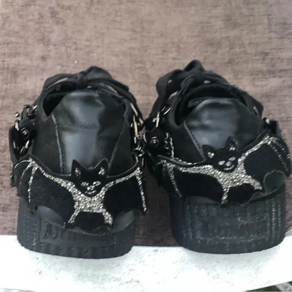 Women’s Black Platform Lace-Up Sneakers - Picture 12 of 13